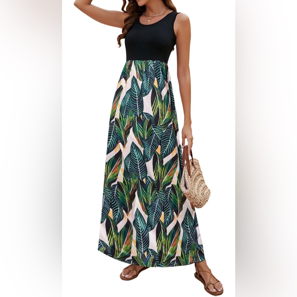 Sleeveless Maxi Floral Dress